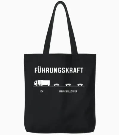 Lkw Fahrer Ich Meine Follower Führungskraft Lustig Geschenk Tote Bags - Black