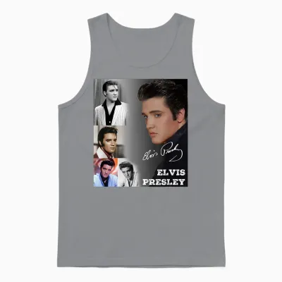 Elvis Presley 005 T-Shirt, Black Unisex Tank Top - Sport Grey