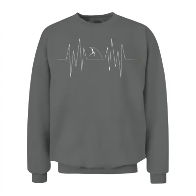 Pole Vault Heartbeat Unisex Sweatshirt - Graphite Heather