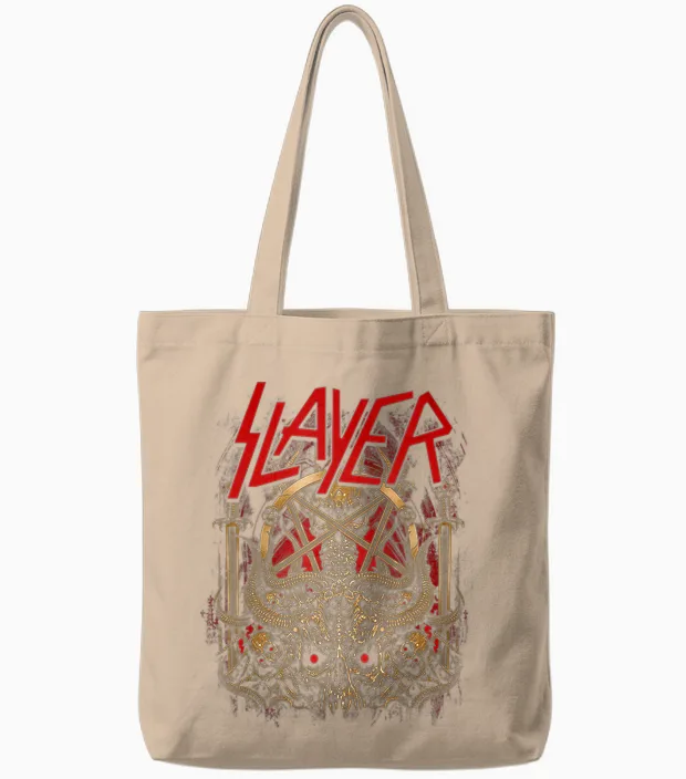Slayer Demoniacal Opus Tote Bags in Natural