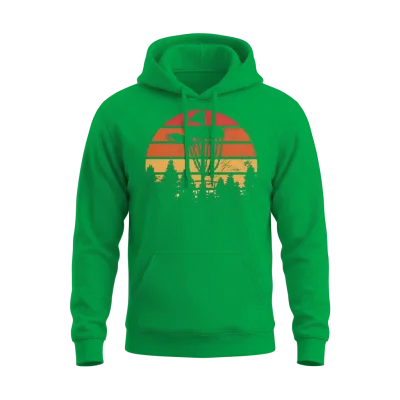 Retro Disc Golf Unisex Hoodie - Irish Green