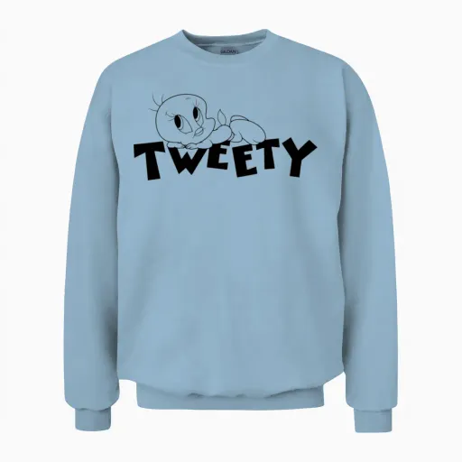 Looney Tunes Tweety Bird - Lovers Unisex Sweatshirt in Light Blue