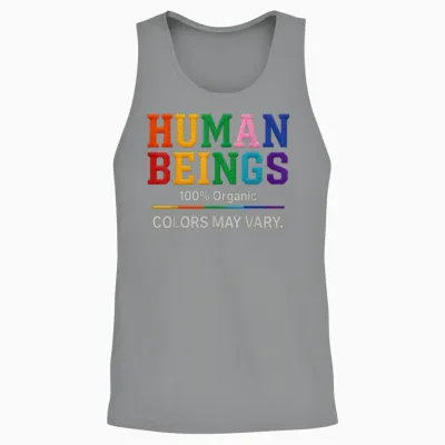 Human Being 100% Organic Colors May Vary Lgbt Pride Month Unisex Tank Top - Sport Grey