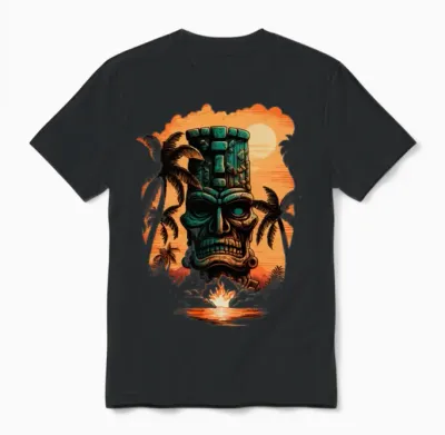 Tiki Culture Maori Mask for a Tkik Fans Unisex T-Shirt - Black