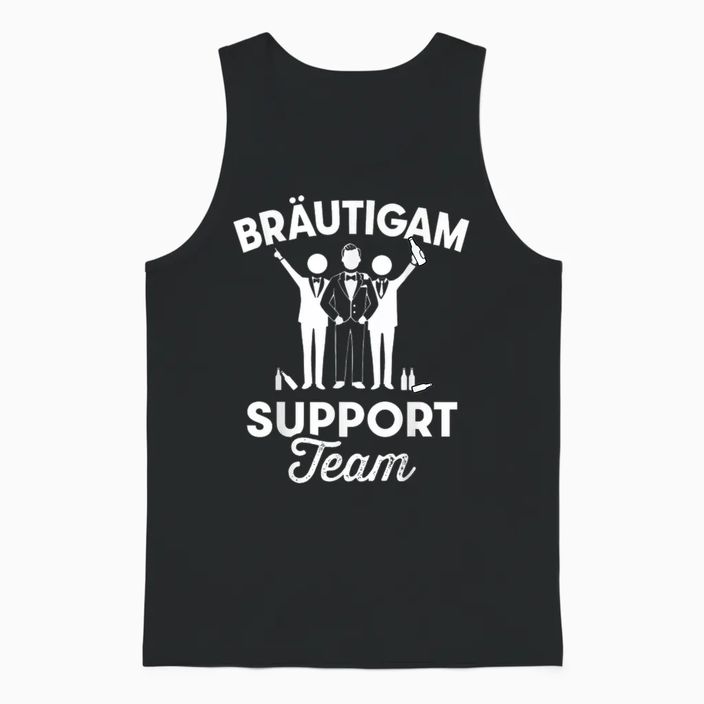 Team Bräutigam Support Team Junggesellenabschied Jga Unisex Tank Top in Black