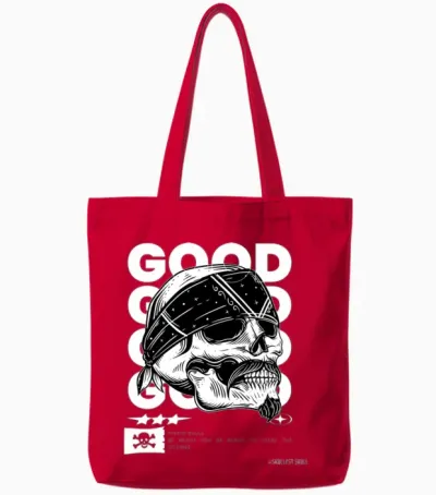 Pirate Skull Be Ready to Steal the Oceans Tote Bags - Red