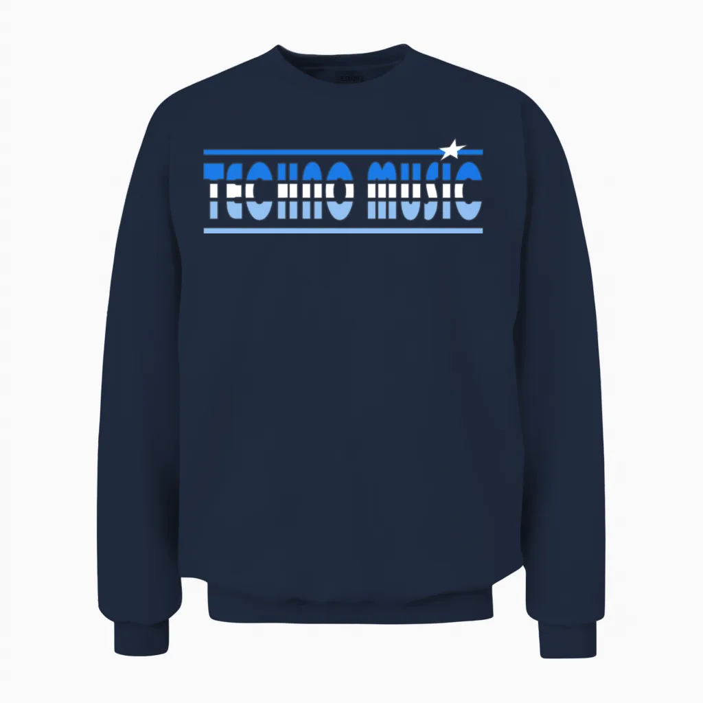 Techno Music Retro - Lovers Unisex Sweatshirt in Navy