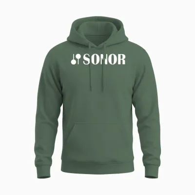 Sonor Drums Music Instrument New Tee Black Red Dru Unisex Hoodie - Military Green