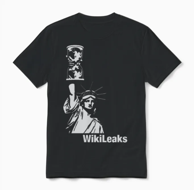 Wikileaks Liberty Unisex T-Shirt in Black
