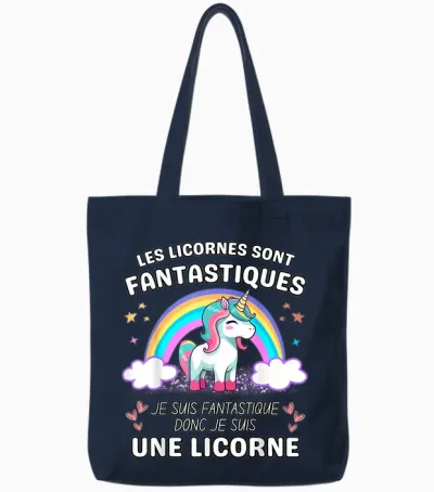 Unicorns Are Fantastic Unicorn Gift for Adult Humor T-Shirt, Black Tote Bags - Navy