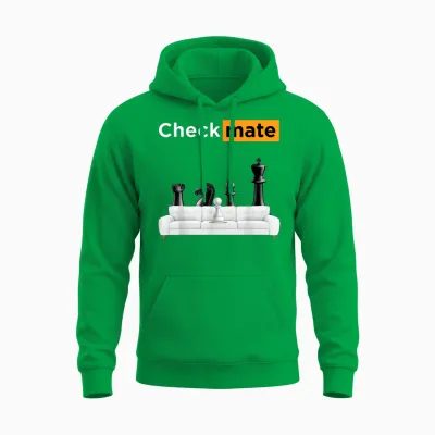 Lustige Pawnografie Checkmate Schach Meme Herren Damen Unisex Hoodie - Irish Green