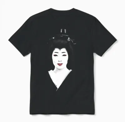 Japanese Geisha Unisex T-Shirt - Black