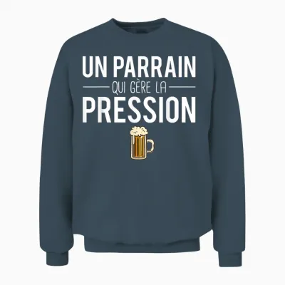 A Godfather Who Manages Pressure Joke Godfather Humor Unisex Sweatshirt - Dark Heather