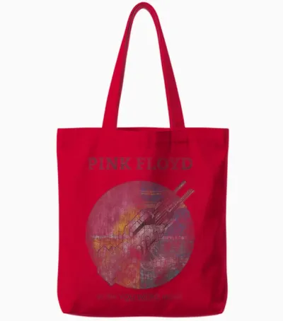 Official Pink Floyd Prog Rock Wish You Were Here Tote Bags - Red