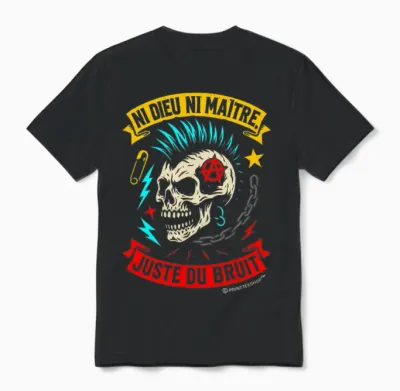 Punk Rock Music Skull Anarchist - Neither God nor Master Unisex T-Shirt - Black