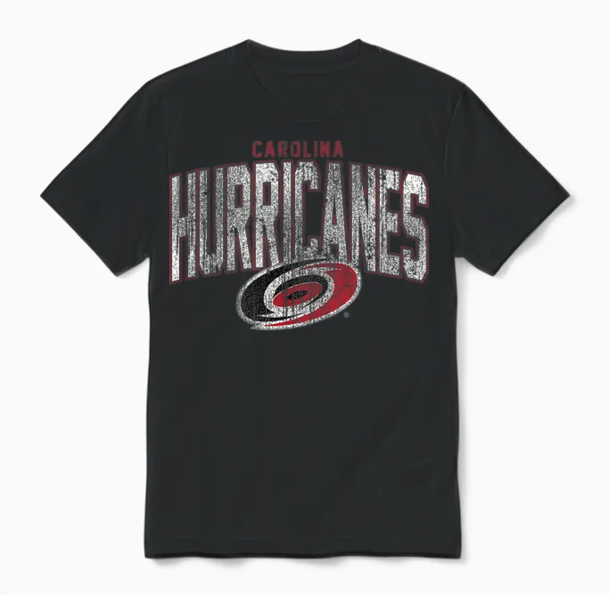 Carolina Hurricanes Nhl-Hockey Mit Vintage-Logo Unisex T-Shirt in Black