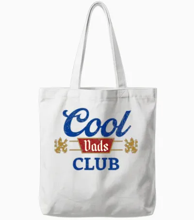 Vintage Cool Dads Club Father's Day from Daughter Son Tote Bags - White