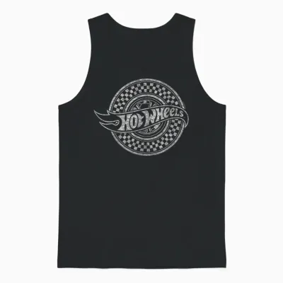 Hot Wheels - Checked Circle Logo Unisex Tank Top - Black