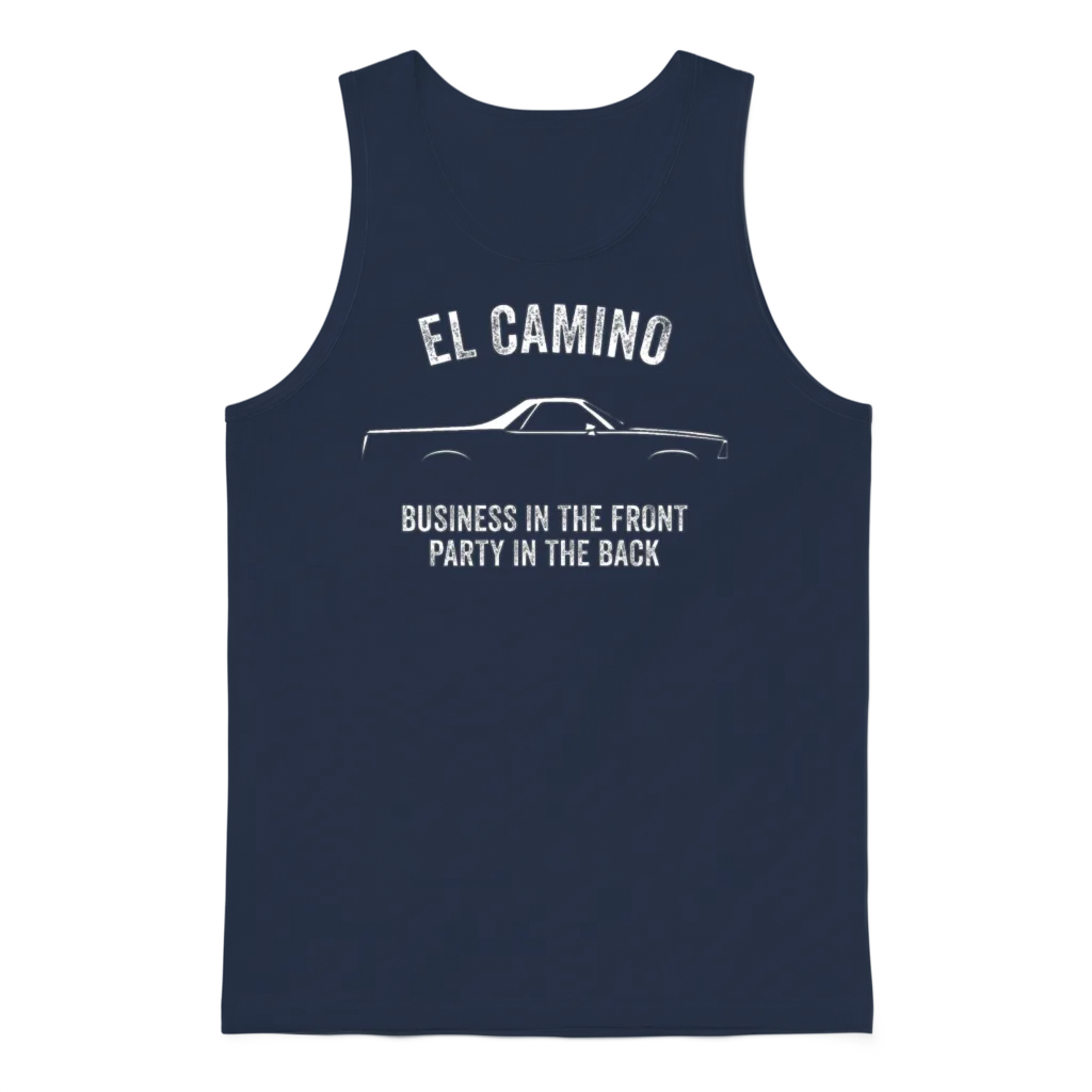 El Camino Slogan W Unisex Tank Top - Navy