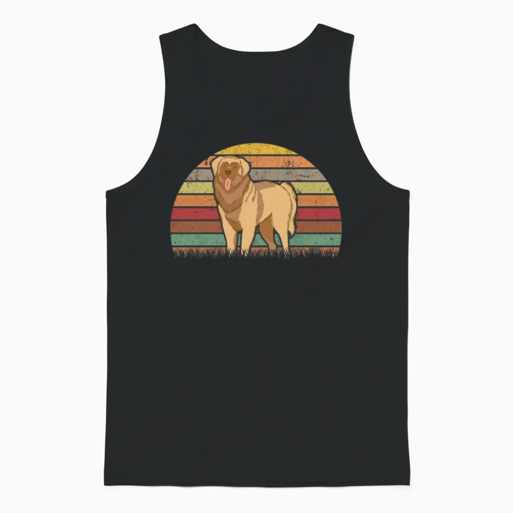 Leonberger Retro Unisex Tank Top in Black