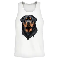 Rottweiler Dog Unisex Tank Top - White – 2