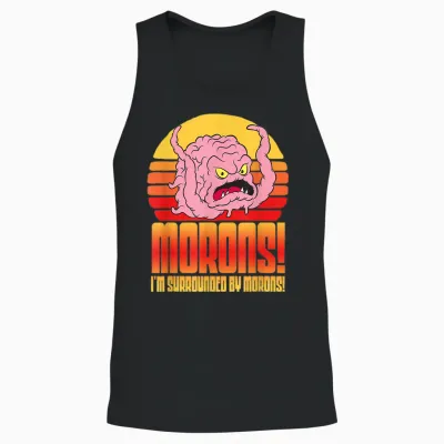 Mademark X Teenage Mutant Ninja Turtles - Krang: Morons! I’m Surrounded by Morons! Tmnt Retro Funny Unisex Tank Top - Black