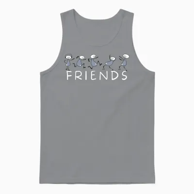 Friends T Shirt with Characters Unisex Tank Top - Sport Grey