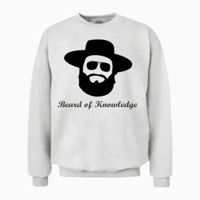 Beard of Knowledge Unisex Sweatshirt - White