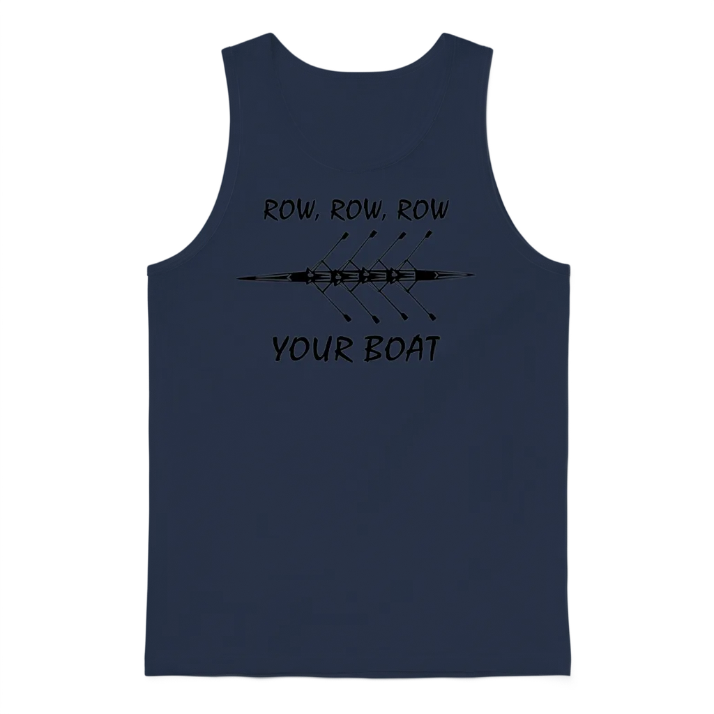 Rowing, Crew, Row Your Boat Unisex Tank Top - Navy