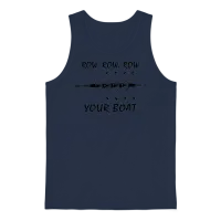 Rowing, Crew, Row Your Boat Unisex Tank Top - Navy – 1