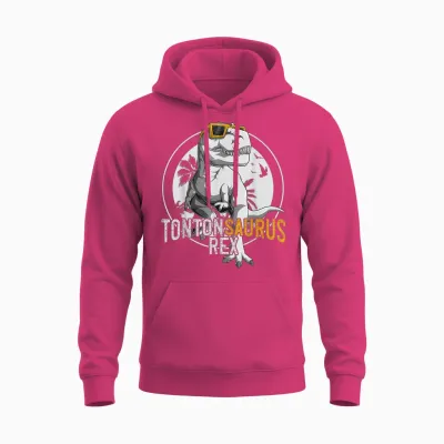 Tontonsaurus Rex Tonton Dinosaur Gift Uncle Unisex Hoodie - Heliconia
