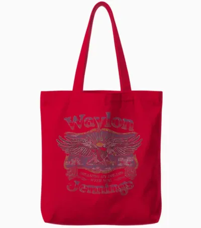 Waylon Jennings – Offizieller Merchandise-Artikel – Dreaming My Dreams Tote Bags - Red
