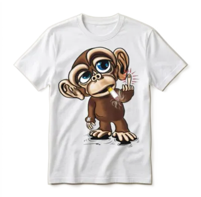 Dude Monkey Unisex T-Shirt - White