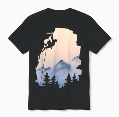 Klettern Berge Rock Trad Sport Klettern Bouldern Unisex T-Shirt - Black