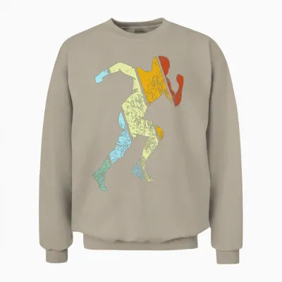 Jogging Retro Unisex Sweatshirt - Sand