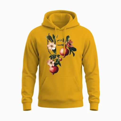 Pomegranate Unisex Hoodie in Gold