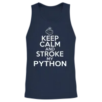 Python Unisex Tank Top - Navy – 2
