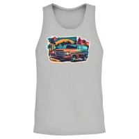Retro Car Miami Beach — Cars & Muscle Gift Unisex Tank Top - Ash – 2