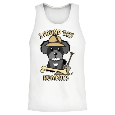 Funny Schnauzer Is an Archaeologist Unisex Tank Top - White