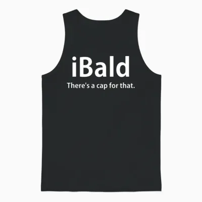 Ibald Bald Funny Unisex Tank Top - Black