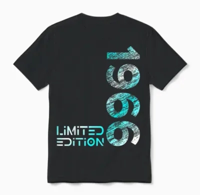 60. Geburtstag Limited Edition Jahrgang 1966 Mann Frau Unisex T-Shirt - Black