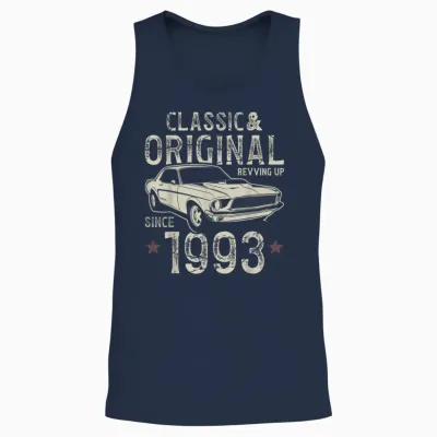 33e Anniversaire 1993 Voiture Classique Unisex Tank Top - Navy