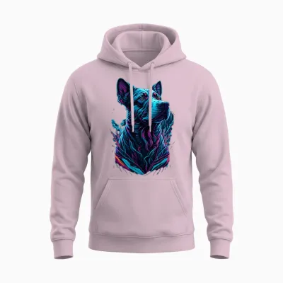 Dog Unisex Hoodie - Light Pink