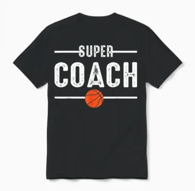 Super Coach Basketball Player Basketball Unisex T-Shirt - Black
