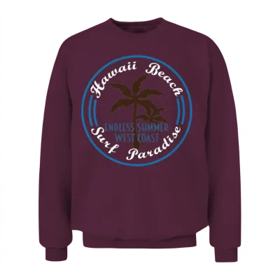Fresh Hawaiian Style Tshirt Design Hawaii Beach Unisex Sweatshirt - Maroon