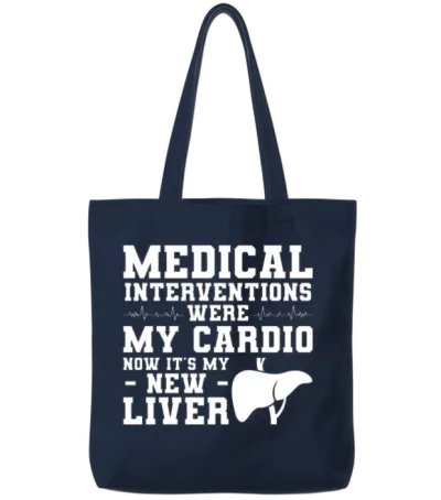 Liver Transplant Tote Bags - Navy