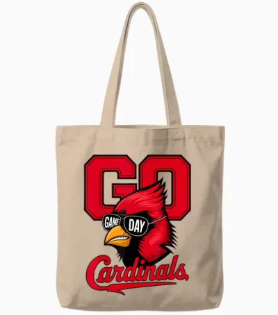 Retro Go Cardinals Game Day Gifts for Men Women Kid Boy Girl Tote Bags - Natural
