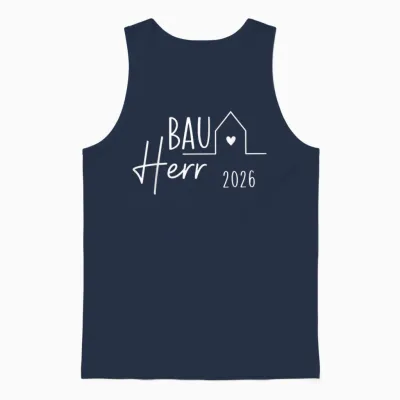 Bauherr 2026 Hausbau Unisex Tank Top - Navy