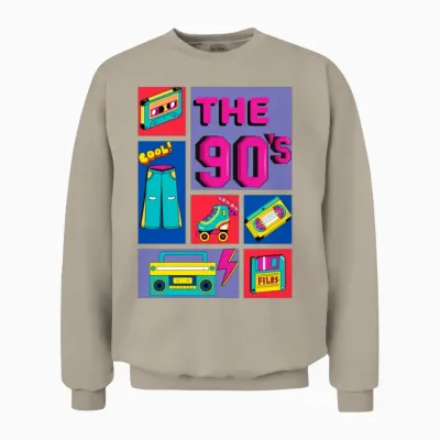 The 90's Retro Unisex Sweatshirt - Sand