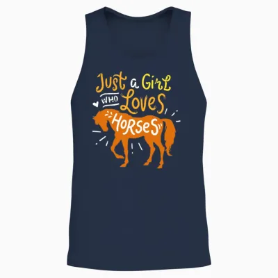 Horse Unisex Tank Top - Navy